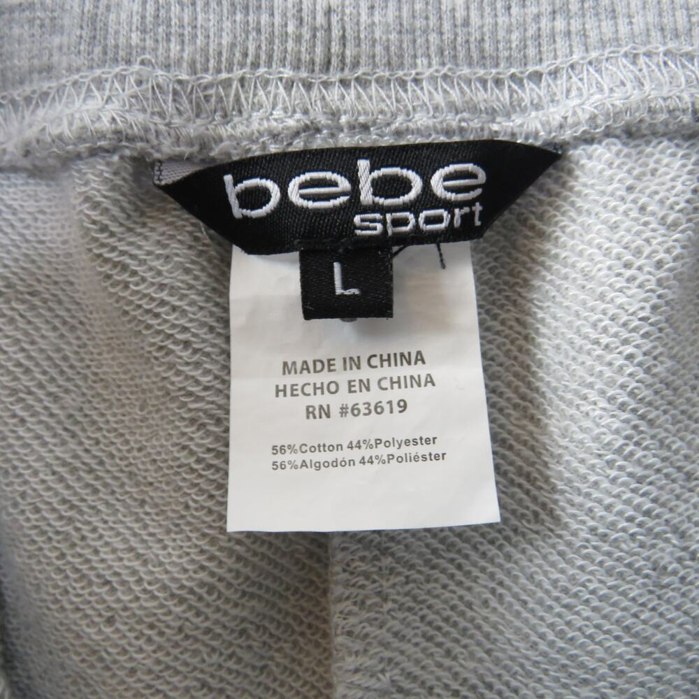 Y2k Bebe Gray & Black Logo Jogger Sweatpants Large - Picture 8 of 8